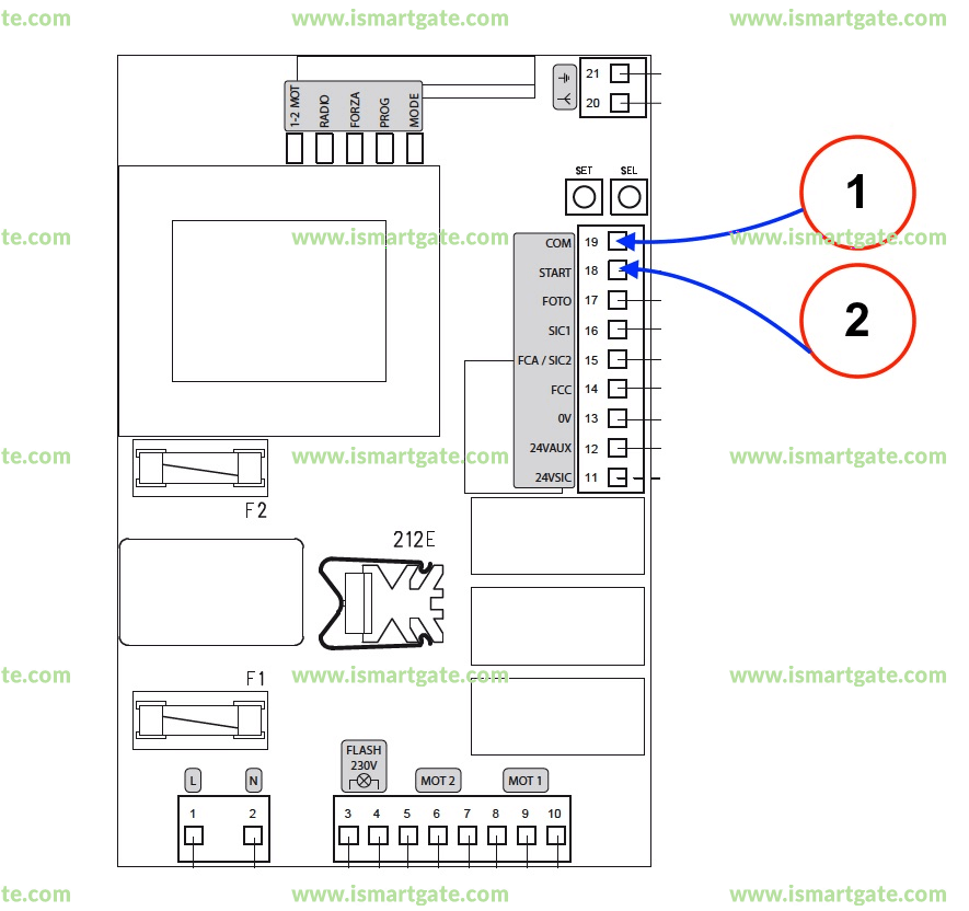 Wiring diagram for DEA 212E-Control Panel-